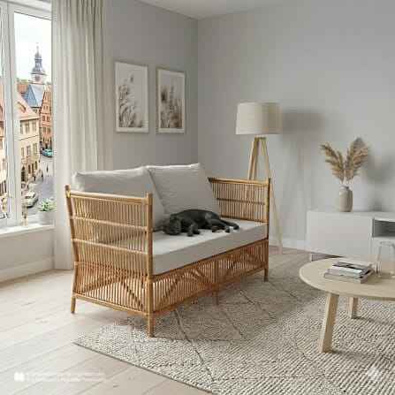 โซฟา 2 ที่นั่ง หวายแท้ PISAMAI รุ่น TARZAN SOFA แนว HOMIE COTTAGE โซฟานั่งเล่น ขนาด 126*76*90 CM สีธรรมชาติ_9